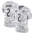 harde C.Bears #2 D.J. Moore Player White Arctic Camo Salute to Service Limited Stitched Jerseys