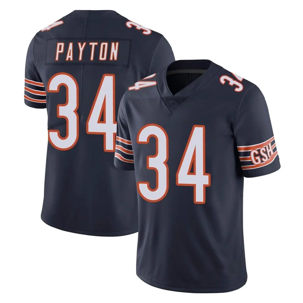 harde C.Bears #34 Walter Payton Player Navy Vapor Untouchable Limited Home Game Stitched Jerseys