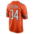 harde C.Bears #34 Walter Payton Player Orange Alternate Game Stitched Jerseys