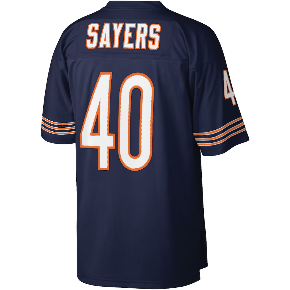 harde C.Bears #40 Gale Sayers Mitchell & Ness Navy Legacy Replica Jersey