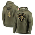harde C.Bears #4 D'Andre Swift Player Olive Salute to Service Pullover Hoodies Home Game Stitched Jerseys