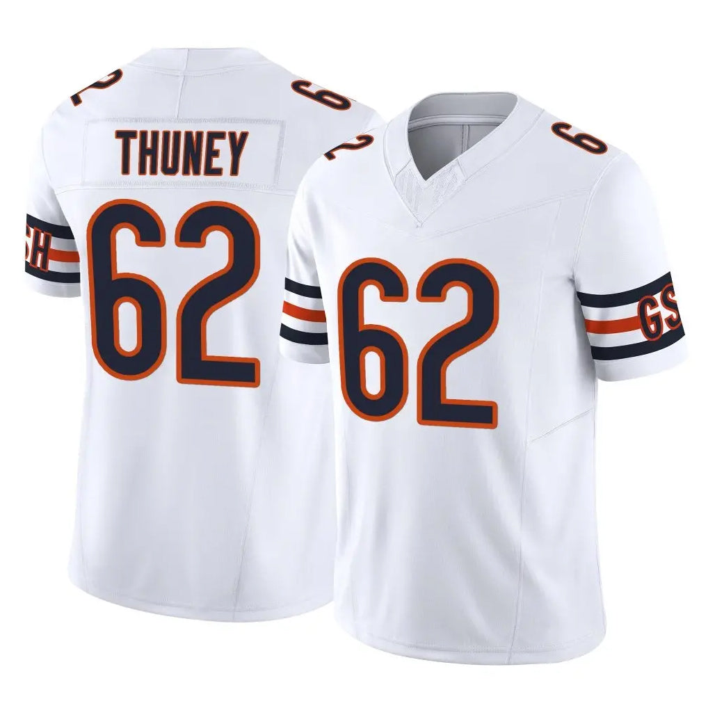 harde C.Bears #62 Joe Thuney Player White Vapor F.U.S.E. Limited Home Game Stitched Jerseys