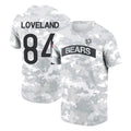 harde C.Bears #84 Colston Loveland Player Arctic Camo Salute to Service Performance T-Shirt Limited Stitched Jerseys