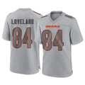 harde C.Bears #84 Colston Loveland Player Gray Atmosphere Fashion Game Stitched Jerseys