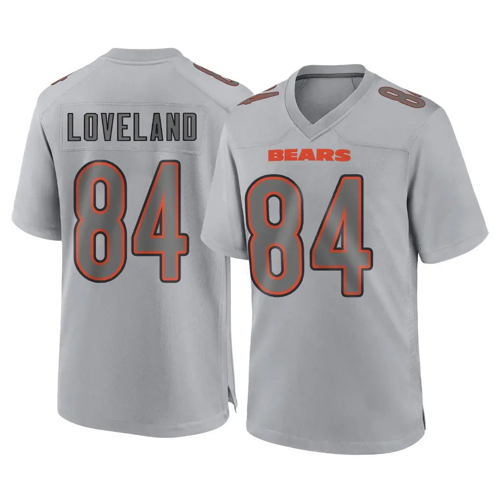 harde C.Bears #84 Colston Loveland Player Gray Atmosphere Fashion Game Stitched Jerseys