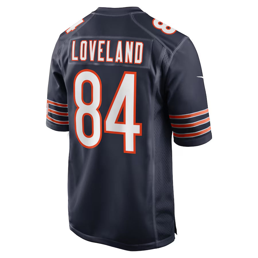 harde C.Bears #84 Colston Loveland Player Navy Home Game Stitched Jerseys
