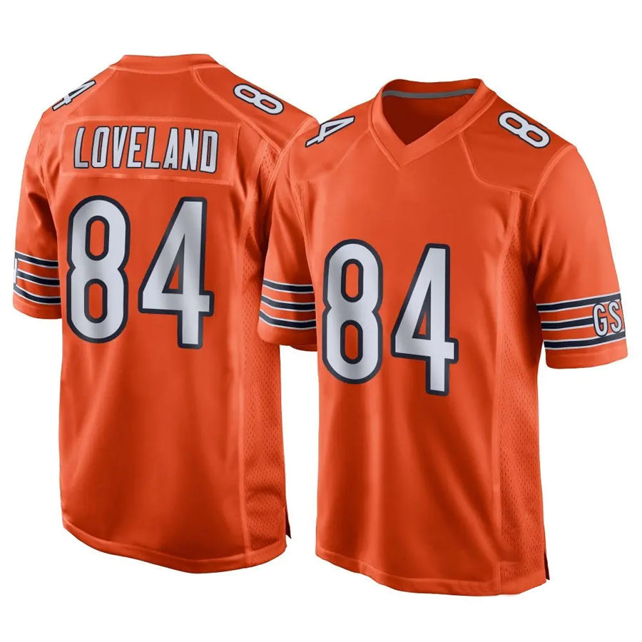 harde C.Bears #84 Colston Loveland Player Orange Home Game Stitched Jerseys