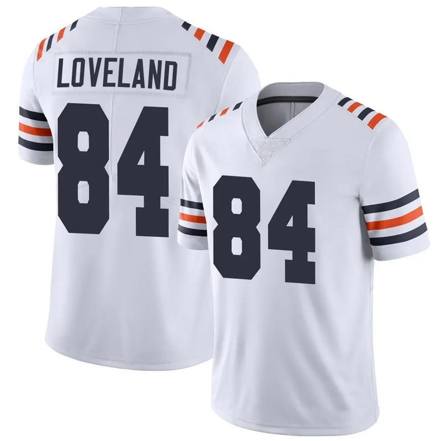 harde C.Bears #84 Colston Loveland Player White Alternate Classic Vapor Limited Stitched Jerseys