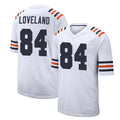 harde C.Bears #84 Colston Loveland Player White Classic Home Game Stitched Jerseys