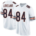 harde C.Bears #84 Colston Loveland Player Whtie Home Game Stitched Jerseys