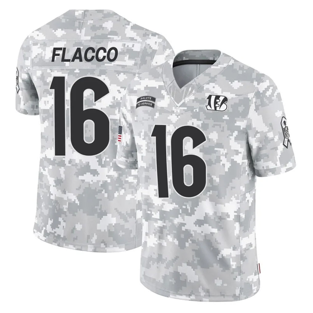 harde C.Bengals #16 Joe Flacco Player Arctic Camo Salute to Service Limited Stitched Jerseys