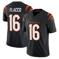 harde C.Bengals #16 Joe Flacco Player Black Vapor F.U.S.E. Limited Home Game Stitched Jerseys