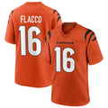 harde C.Bengals #16 Joe Flacco Player Orange Home Game Stitched Jerseys