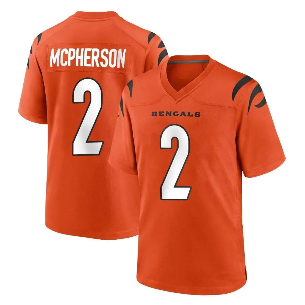 harde C.Bengals #2 Evan McPherson Player Orange Home Game Stitched Jerseys
