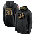 harde C.Bengals #30 Chase Brown Player Black Salute to Service Pullover Hoodies Limited Stitched Jerseys