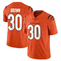 harde C.Bengals #30 Chase Brown Player Orange Vapor Untouchable Limited Home Game Stitched Jerseys