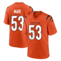 harde C.Bengals #53 Boye Mafe Player Orange Home Game Stitched Jerseys