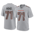 harde C.Bengals #71 Amarius Mims Player Gray Atmosphere Fashion Game Stitched Jerseys