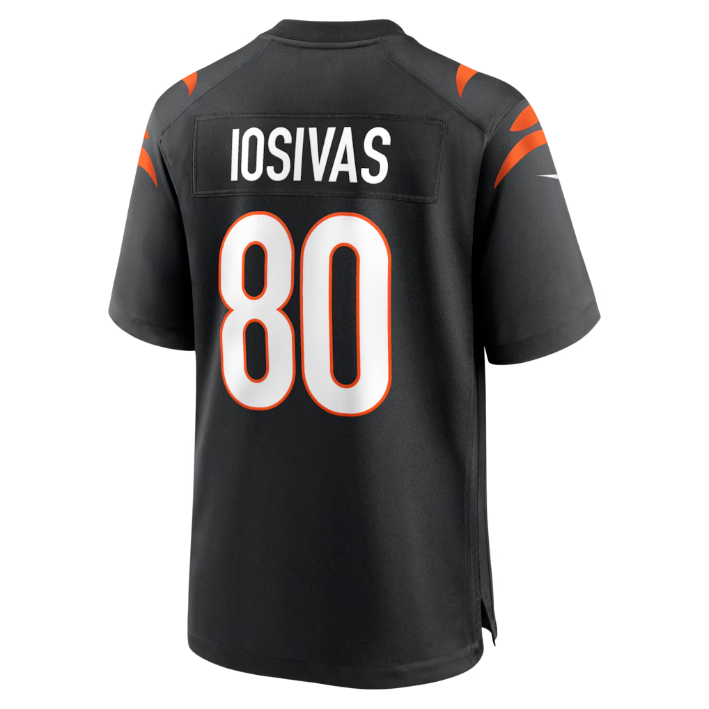 harde C.Bengals #80 Andrei Iosivas Black Team Game Stitched Jerseys