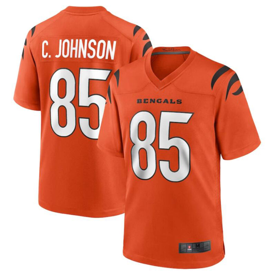 harde C.Bengals #85 Chad Johnson Orange Retired Player Alternate Game Jersey American Stitched Jerseys