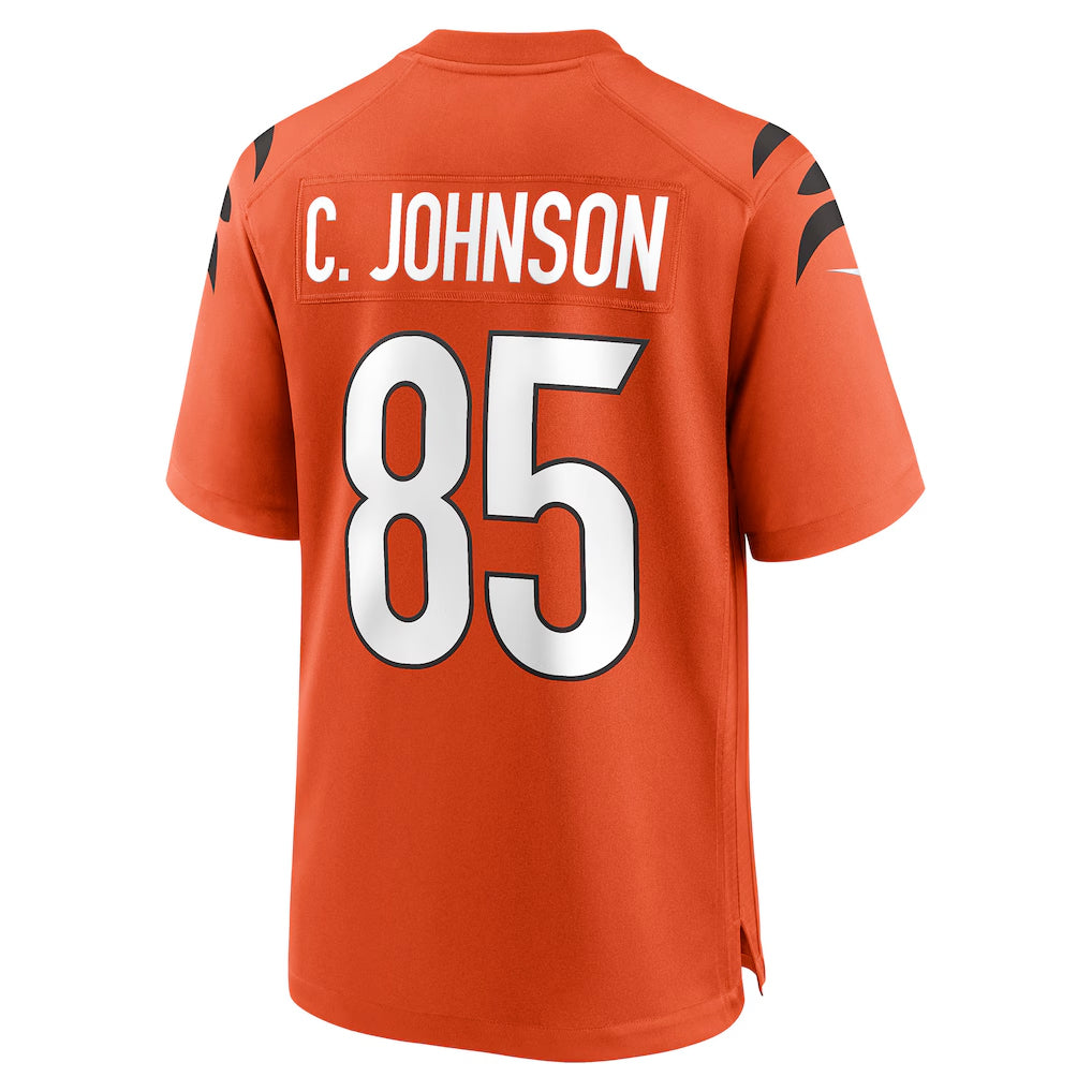 harde C.Bengals #85 Chad Johnson Player Orange Home Game Stitched Jerseys