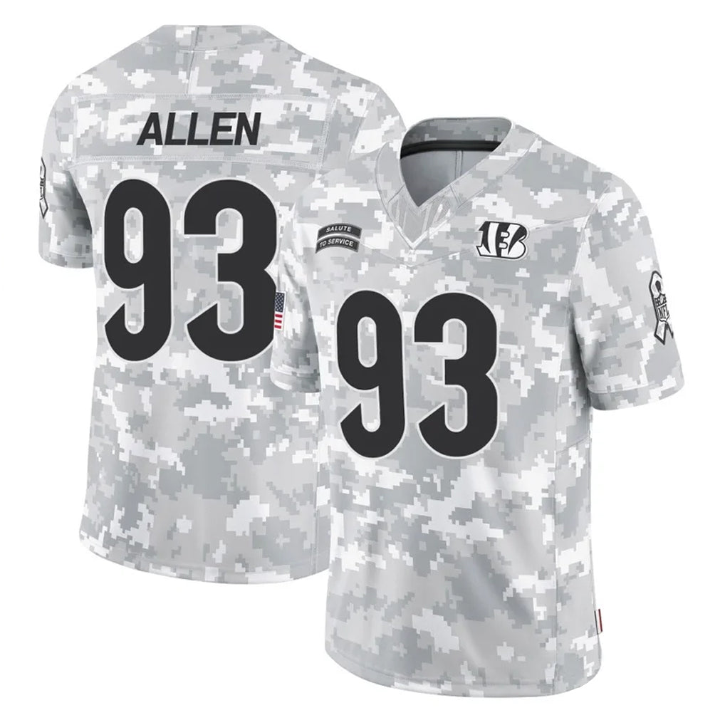 harde C.Bengals #93 Jonathan Allen Player Arctic Camo Salute to Service Limited Stitched Jerseys