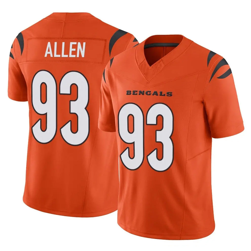 harde C.Bengals #93 Jonathan Allen Player Orange Vapor F.U.S.E. Limited Home Game Stitched Jerseys