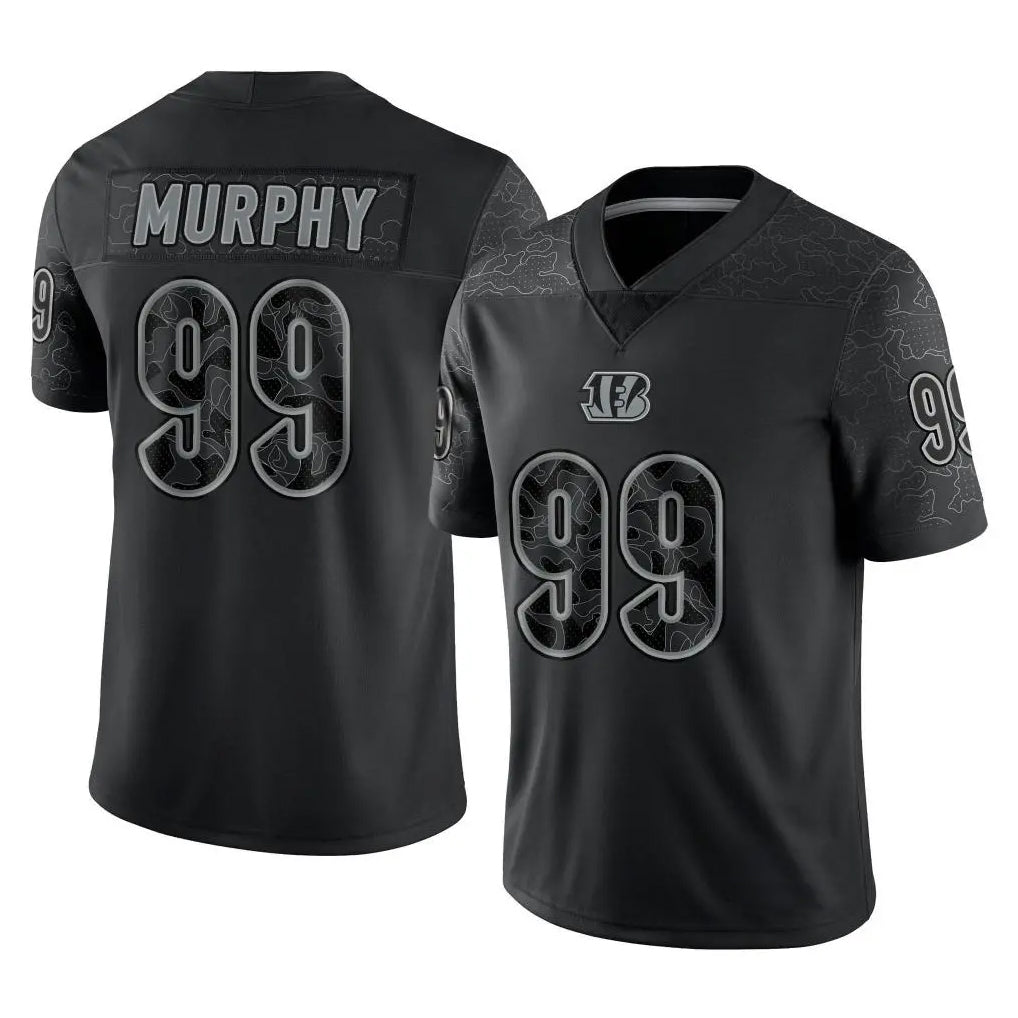 harde C.Bengals #99 Myles Murphy Player Black Reflective Limited Game Stitched Jerseys
