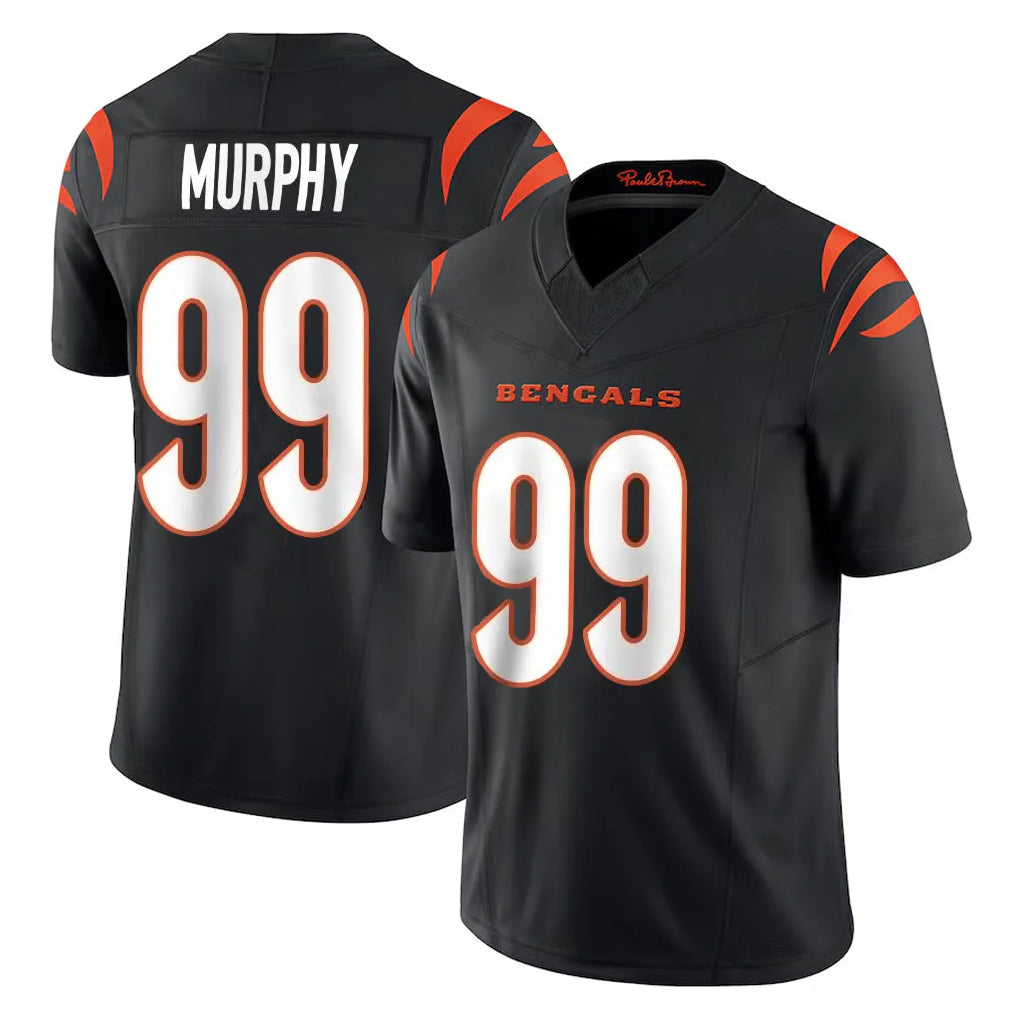 harde C.Bengals #99 Myles Murphy Player Black Vapor F.U.S.E. Limited Home Game Stitched Jerseys