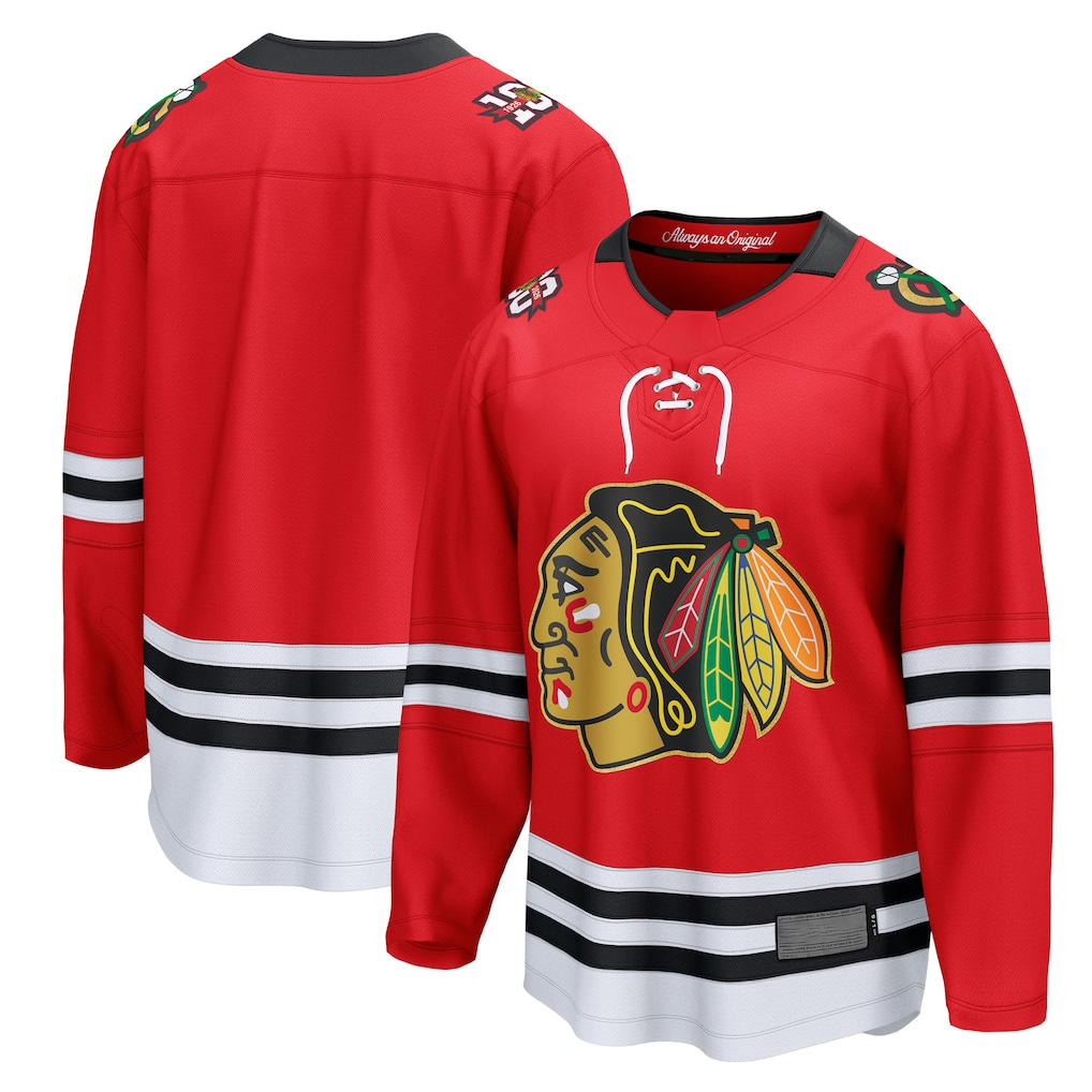 harde C.Blackhawks Red Centennial Breakaway Jerseys