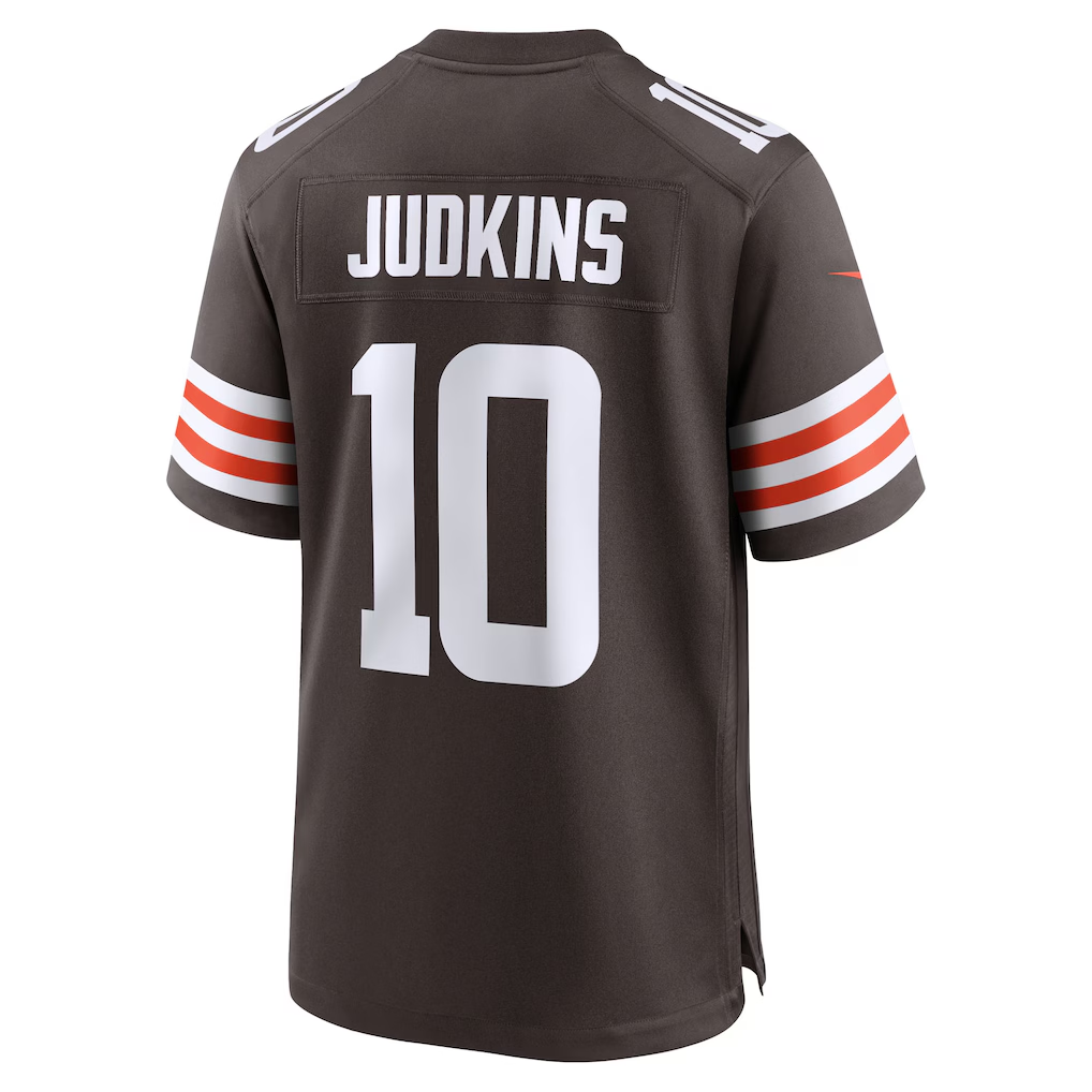 harde C.Browns #10 Quinshon Judkins Brown 2025 Draft Game Stitched Jerseys