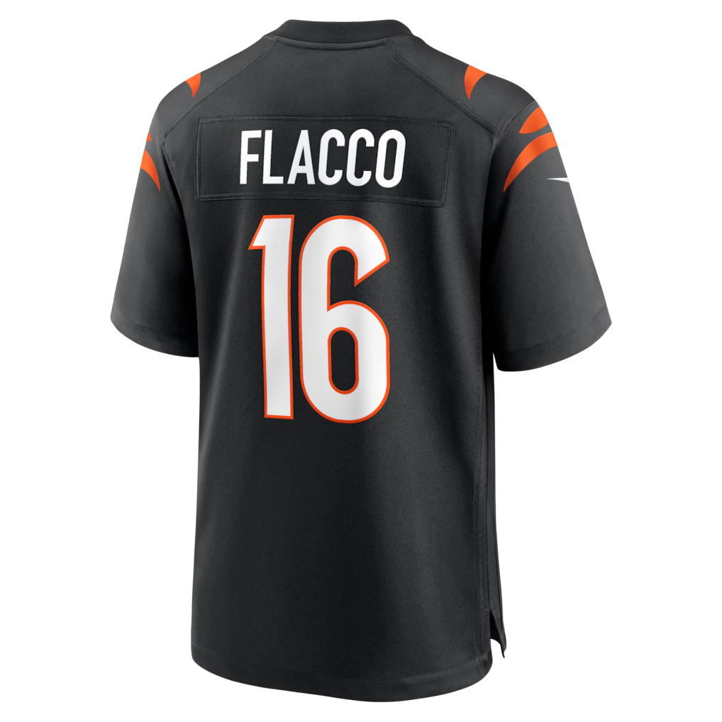 harde C.Bengals #16 Bengals Joe Flacco Black Team Game Stitched Jerseys