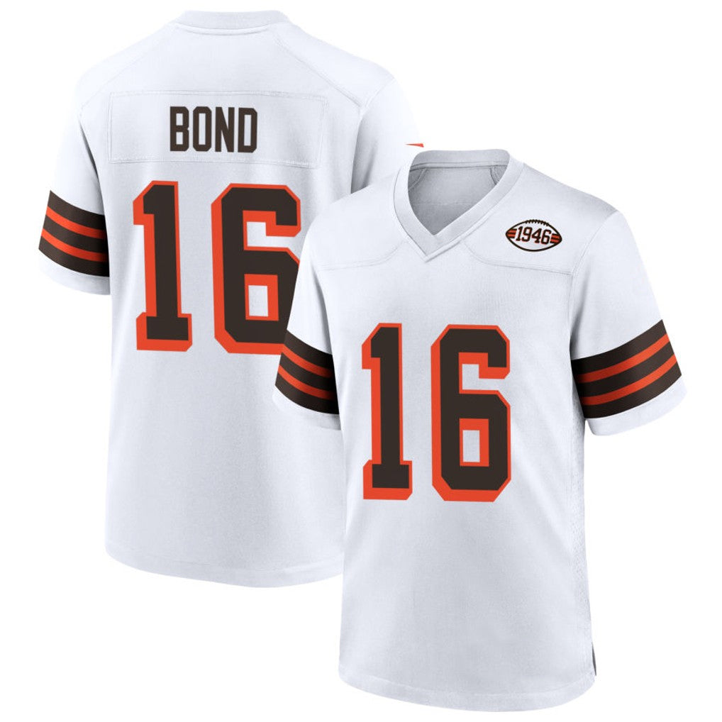 harde C.Browns #16 Isaiah Bond Player 1946 Collection Alternate White Stitched Jerseys