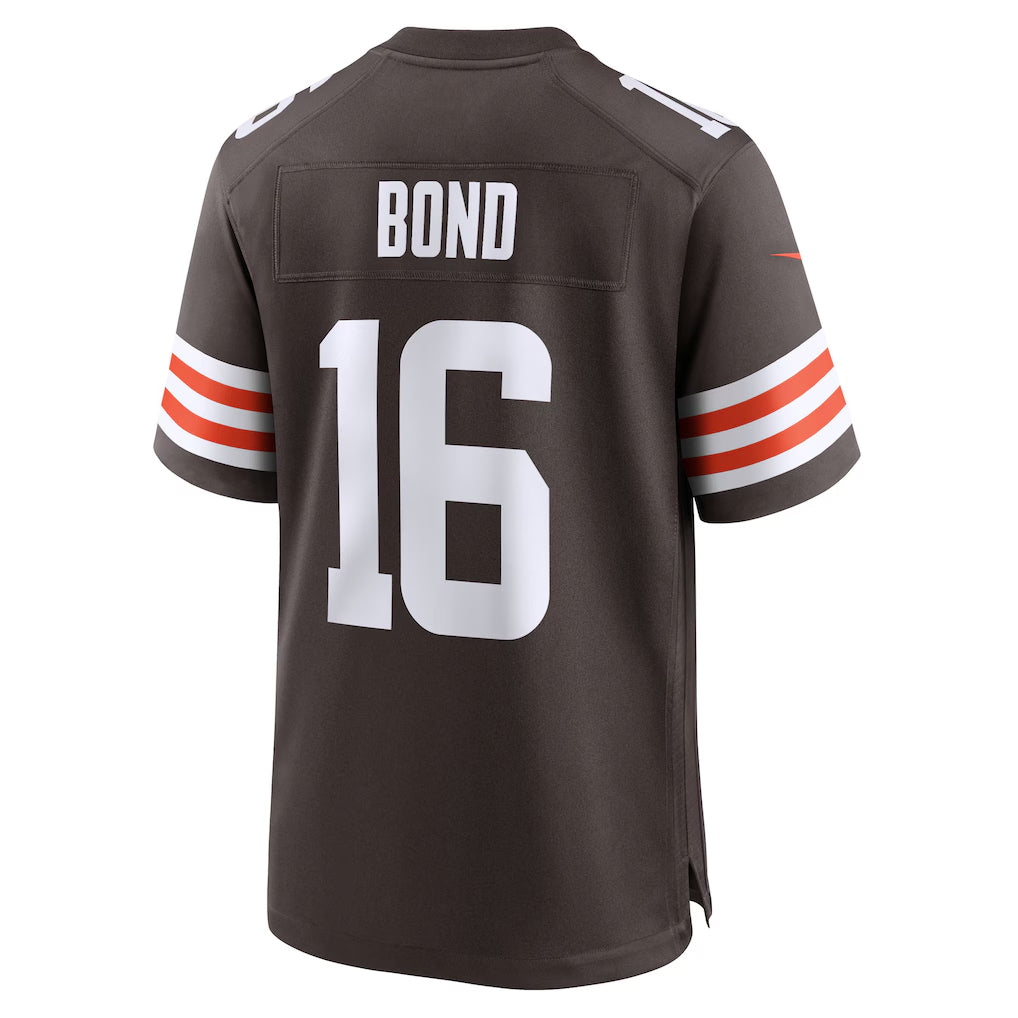 harde C.Browns #16 Isaiah Bond Player Brown Home Game Stitched Jerseys