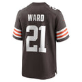 harde C.Browns #21 Denzel Ward Brown Game Stitched Jerseys