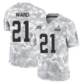 harde C.Browns #21 Denzel Ward Player Arctic Camo Salute to Service Limited Football Jerseys