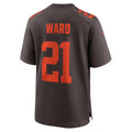 harde C.Browns #21 Denzel Ward Player Brown Game Football Jerseys