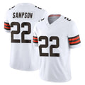 harde C.Browns #22 Dylan Sampson Player White Vapor F.U.S.E. Limited Home Game Stitched Jerseys
