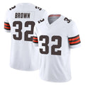 harde C.Browns #32 Jim Brown Player White Vapor F.U.S.E. Limited Home Game Stitched Jerseys