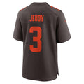 hardeC.Browns #3 Jerry Jeudy Player Brown Game Stitched Jerseys