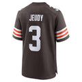 hardeC.Browns #3 Jerry Jeudy Player Brown Home Game Stitched Jerseys