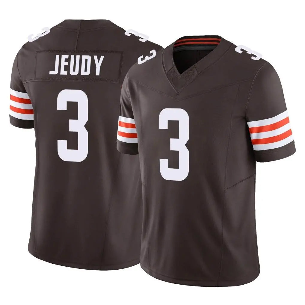 hardeC.Browns #3 Jerry Jeudy Player Brown Vapor F.U.S.E. Limited Stitched Jerseys