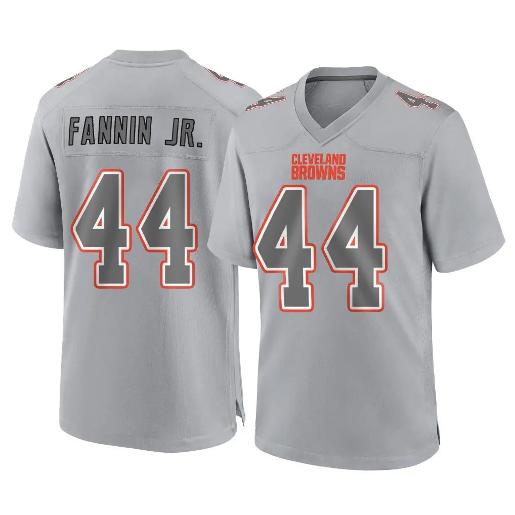 harde C.Browns #44 Harold Fannin Jr. Player Gray Atmosphere Fashion Game Stitched Jerseys