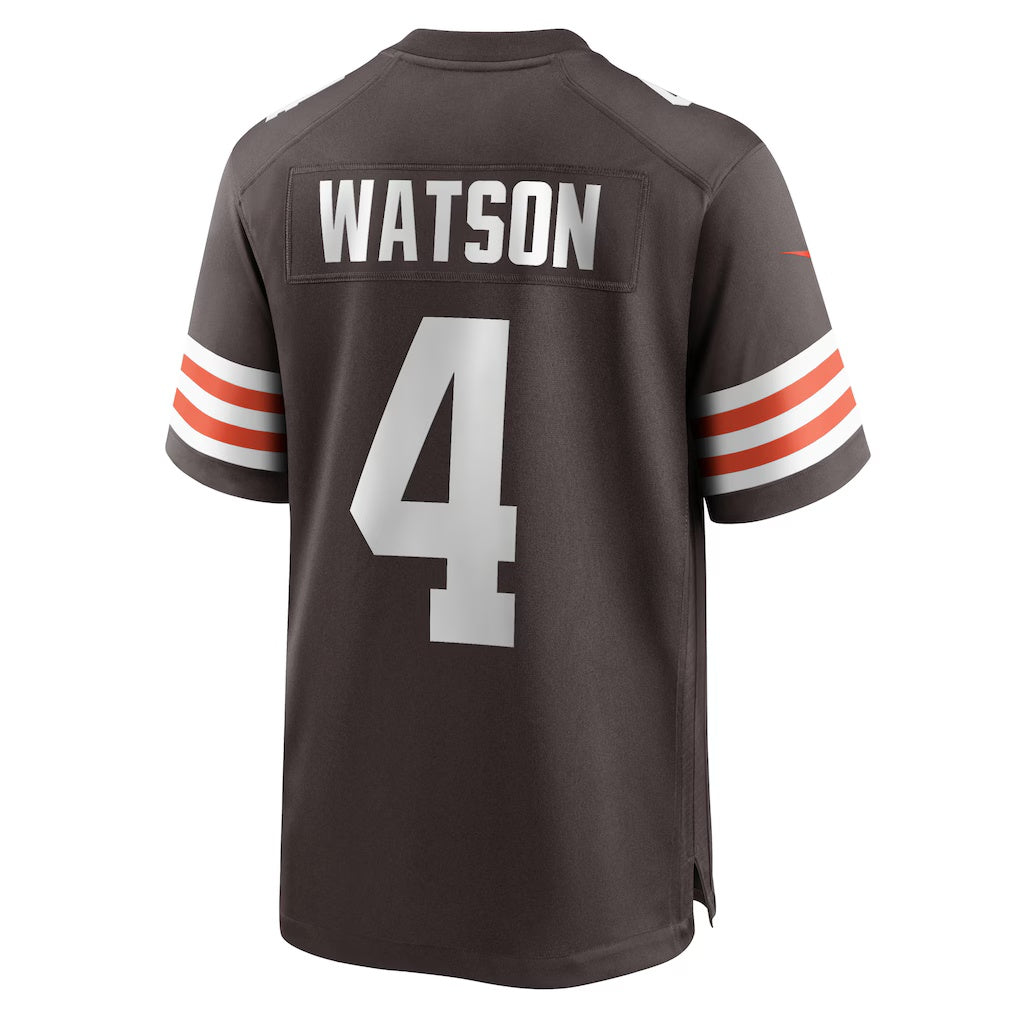 harde C.Browns #4 Deshaun Watson Brown Game Stitched Jerseys