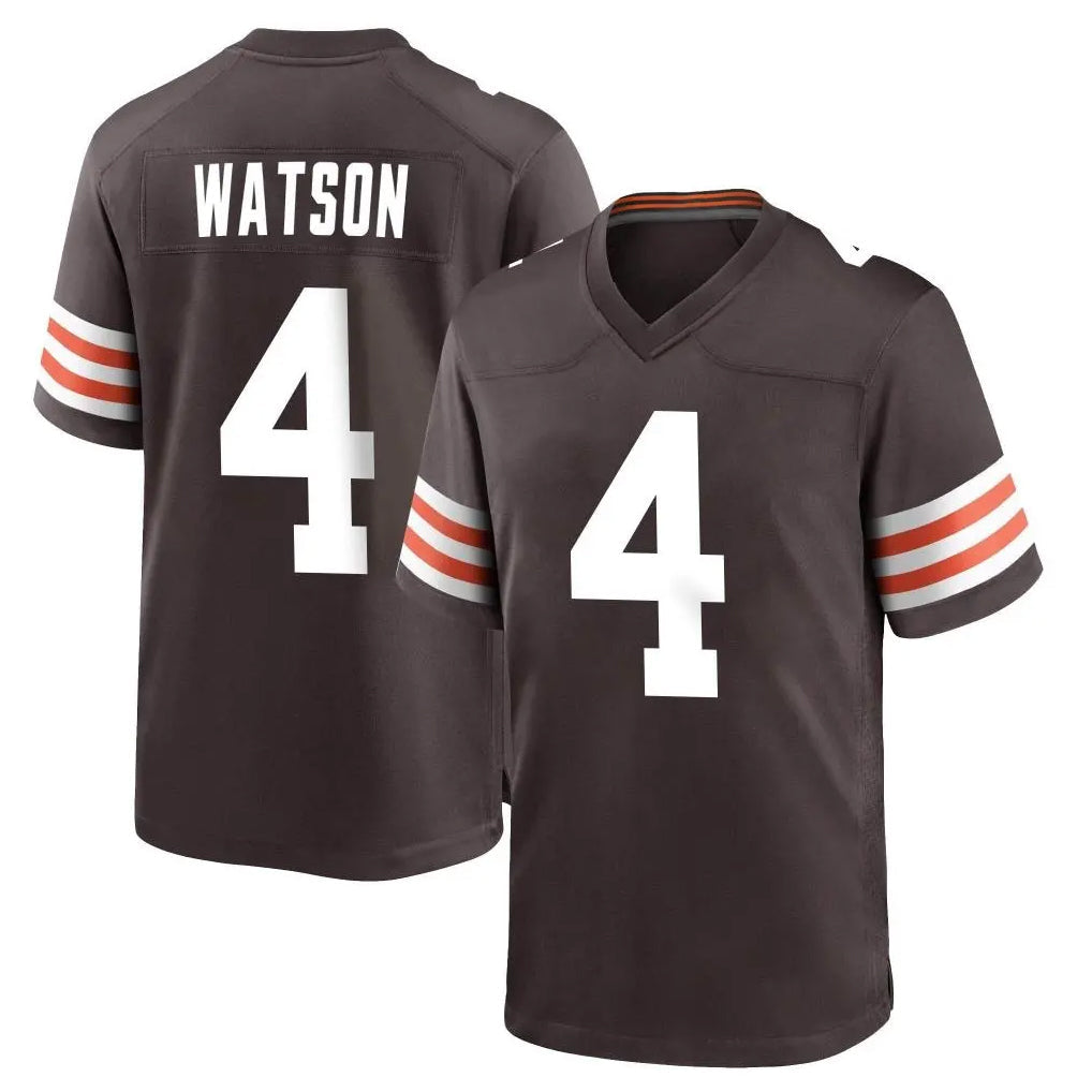 harde C.Browns #4 Deshaun Watson Player Brown Home Game Stitched Jerseys