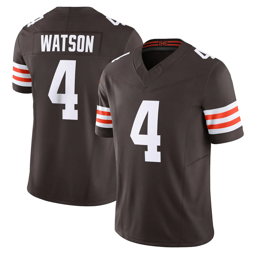 harde C.Browns #4 Deshaun Watson Player Brown Vapor F.U.S.E. Limited Home Game Stitched Jerseys