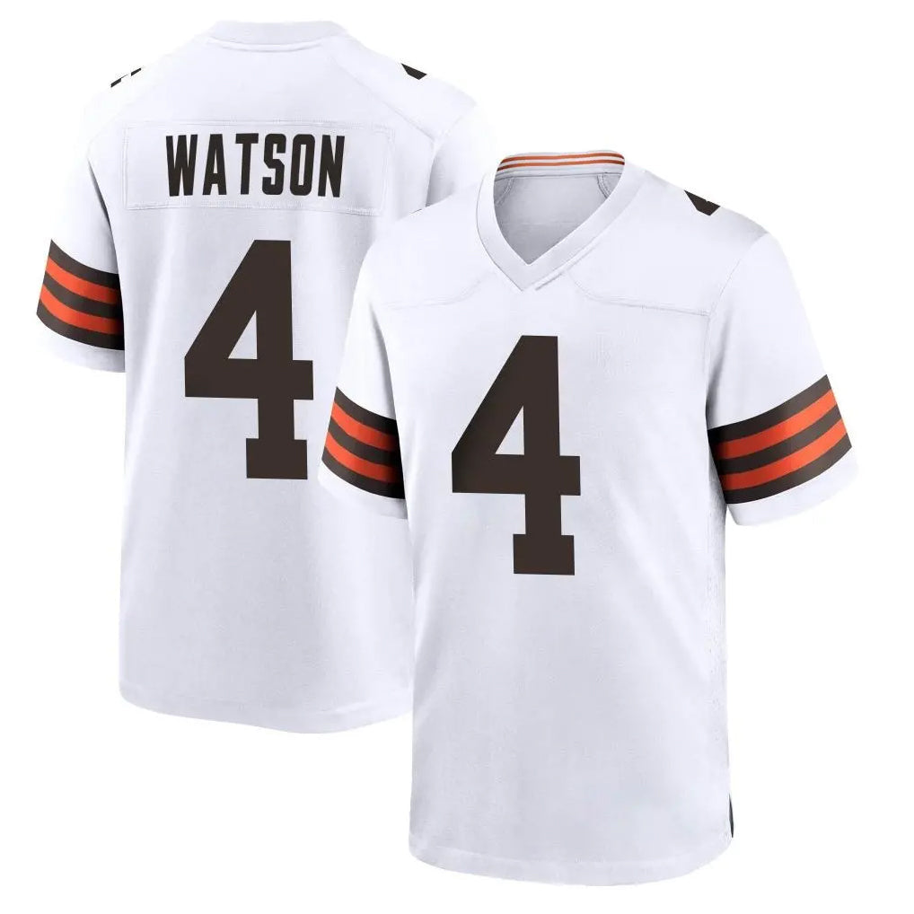 harde C.Browns #4 Deshaun Watson Player White Home Game Stitched Jerseys