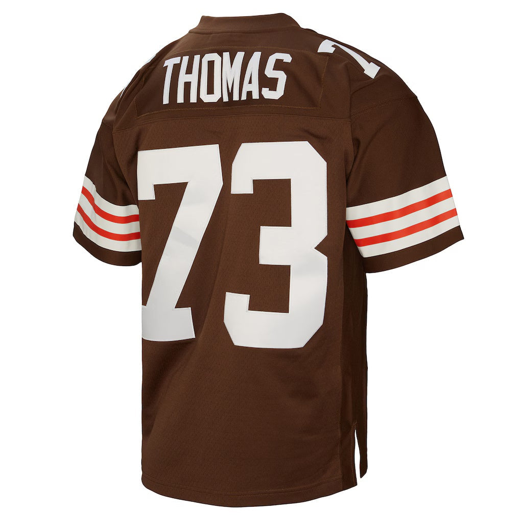 harde C.Browns #73 Joe Thomas Mitchell & Ness Brown Legacy Replica Stitched Jerseys