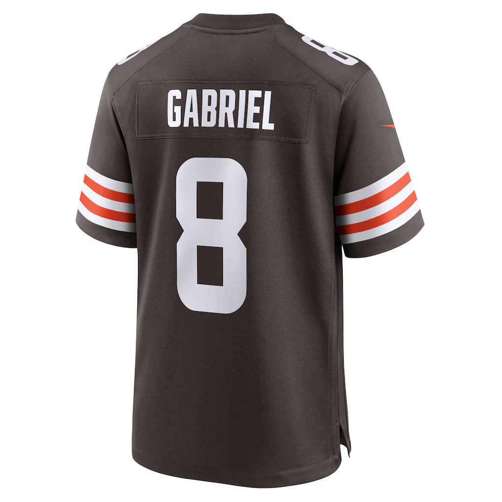 harde C.Browns #8 Dillon Gabriel Player Brown Home Game Stitched Jerseys