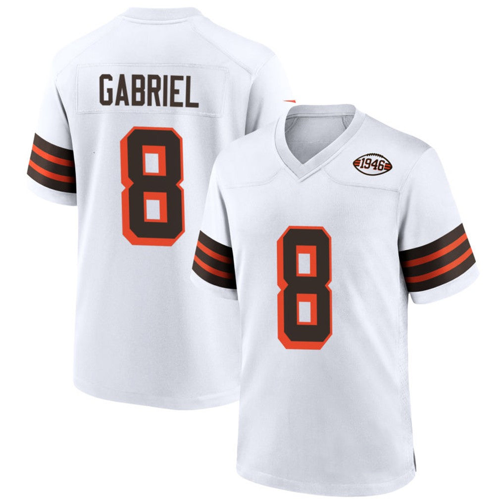 harde C.Browns #8 Dillon Gabriel Player White 1946 Collection Alternate Stitched Jerseys